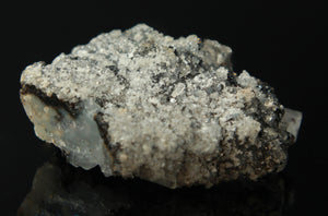 Sphalerite on Quartz with Calcite, Cumbria, England, Miniature-Sized Specimen