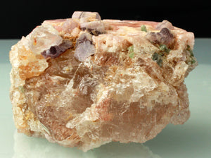 Beryl var. "Morganite" with Lepidolite and Elbaite, Mozambique, Cabinet-Sized Specimen