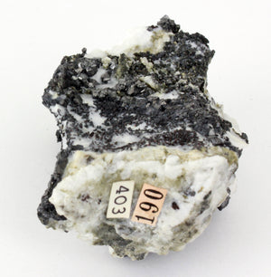 Ullmannite with Briethauptite and Calcite Cabinet-Sized Specimen
