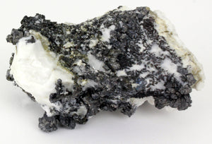 Ullmannite with Briethauptite and Calcite Cabinet-Sized Specimen